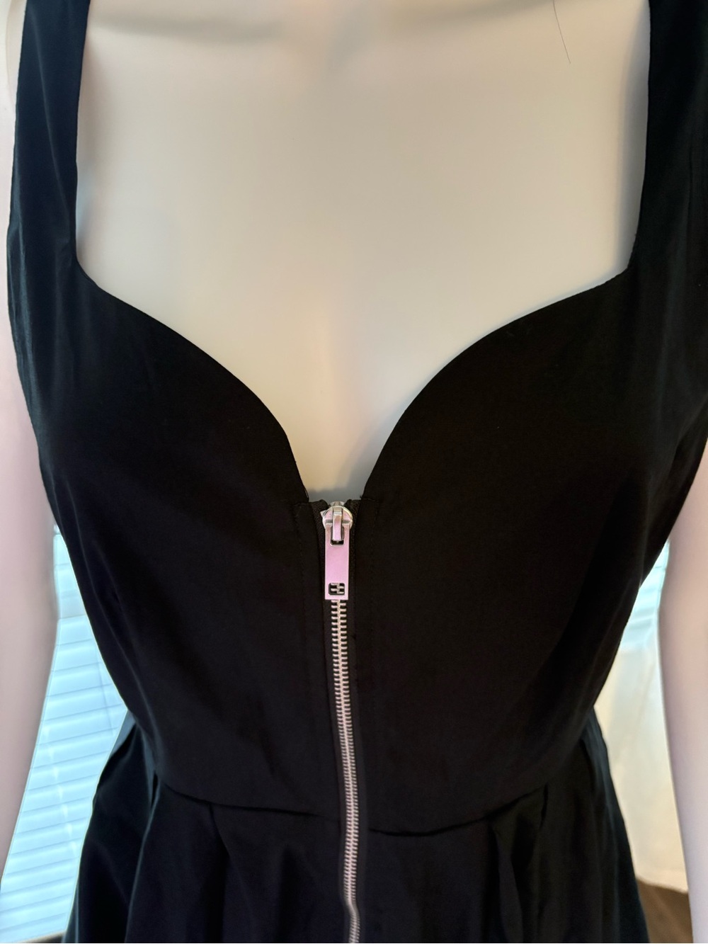 Steve Madden Black Zip Front Mini Dress - Picture 7 of 11